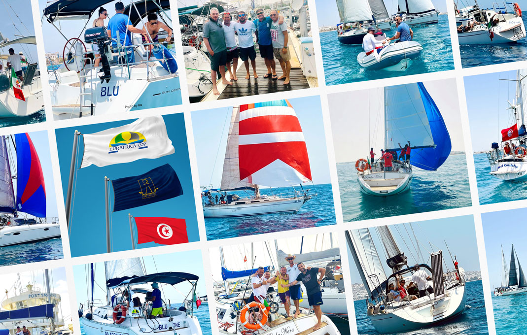 Port Yasmine Hammamet et la Veleggiata Eurafrica Cup : La rade s’illumine sous les voiles vibrantes de multicoques -Captures exclusives signés Ink Conception.